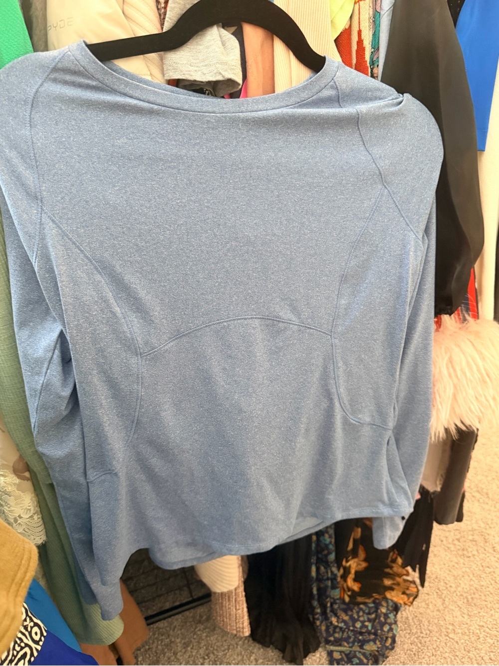 Spyder Light Blue Long-Sleeve Performance Top